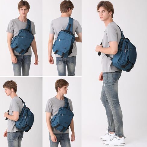 NICGID Sling Bag Backpack, 13.3'' 14.1'' Laptop Bag Crossbody Shoulder Chest Backpacks Travel Outdoors for Men Women in Saudi Arabia