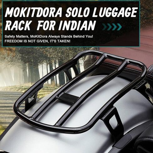 رف الأمتعة الخلفي MoKitDora Solo متوافق مع 2018-up Indian Scout Bobber Sixty Twenty ABS Rogue، كروم in Saudi Arabia