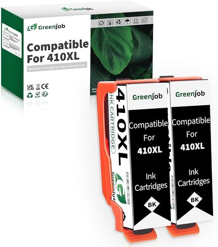 Remanufactured Ink Cartridges Replacement for Epson 410 XL T410 T410XL Black Ink Cartridges High Yield for Expression XP-530 XP-630 XP-635 XP-640 XP-830 XP-7100 Printer (2 Black) in Saudi Arabia
