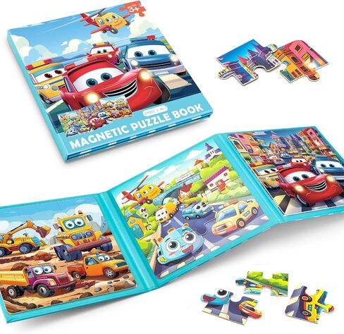 Magnetic Puzzles for Toddlers 3-5, 9-12-16 Pieces Car Puzzles for Kids Ages 4-6 Kids Puzzles Educational Learning Magnet Travel Puzzles Road Trip Activities Toys for 2 3 4 5 6 Year Old Boys and Girls in Saudi Arabia