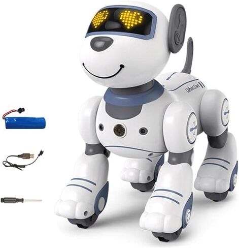 Remote Control Robot Dog Toy for Kids, Intelligent Interactive Programmable Robot Puppy Toy, with Singing, Dancing and Walking Function Remote Control Robot Dog Toy Birthday Gift for Boys Girls（Gold) in Saudi Arabia