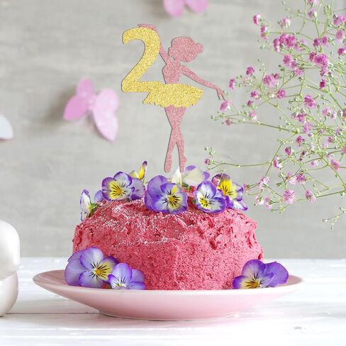 Ballerina 3rd Birthday Cake Topper,Princess Cake Topper, Dancing Girl Birthday Decorations in Saudi Arabia