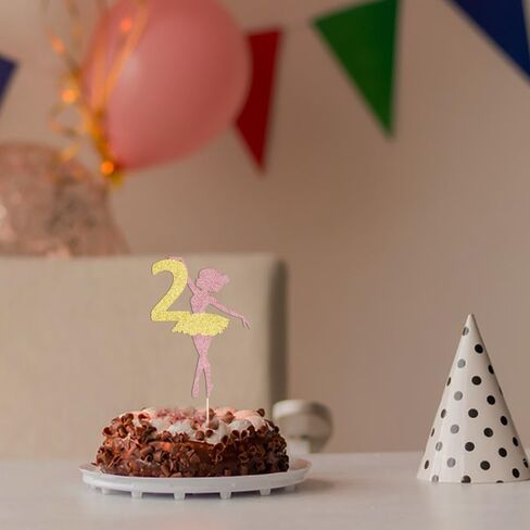 Ballerina 3rd Birthday Cake Topper,Princess Cake Topper, Dancing Girl Birthday Decorations in Saudi Arabia