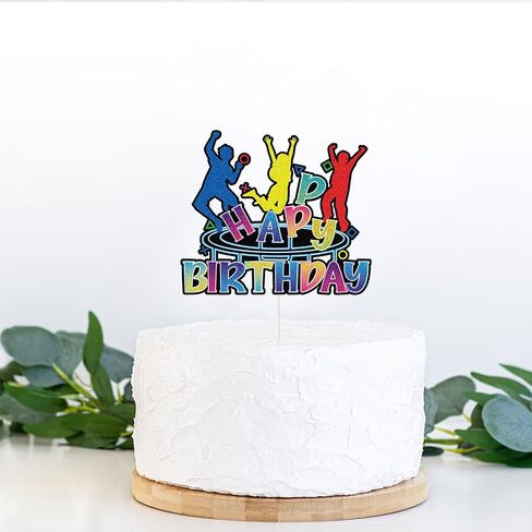 Dragon Happy Birthday Cake Topper,Red Glitter Wild Dragon Cake Pick,Wild Dragon Cake Decoration for Dragon Theme Birthday Party Cake Decoration. in Saudi Arabia