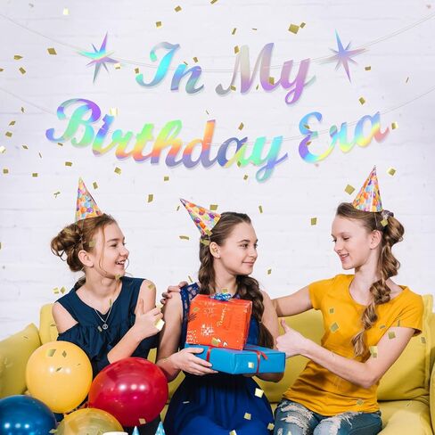 Pre-Strung In My Birthday Era Banner, Era Music Themed Party Decorations for Girls, Iridescent in Saudi Arabia