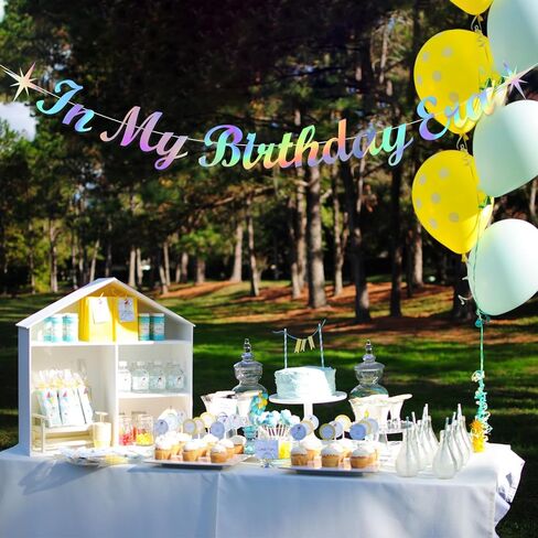 Pre-Strung In My Birthday Era Banner, Era Music Themed Party Decorations for Girls, Iridescent in Saudi Arabia