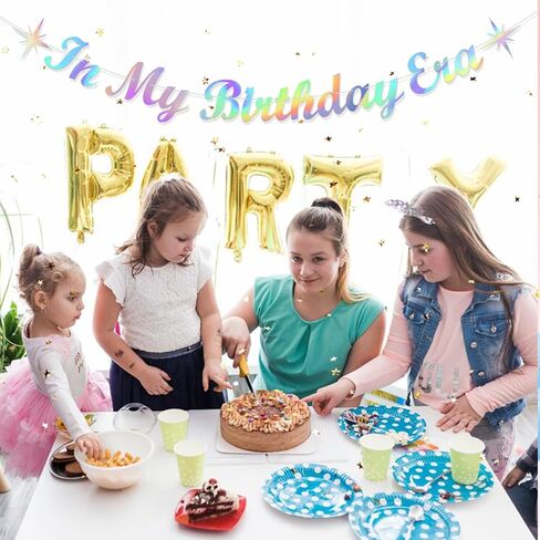 Pre-Strung In My Birthday Era Banner, Era Music Themed Party Decorations for Girls, Iridescent in Saudi Arabia