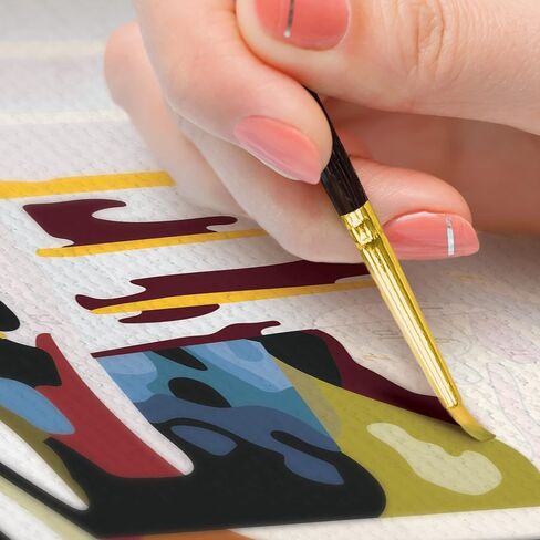 طلاء ArtSkills بالأرقام للبالغين، عبوة من قطعتين، 40.64 سم × 50.8 سم، طلاء قماشي ممتد بالأرقام مع دهانات أكريليك فاخرة وفرش طلاء، حيوانات ملونة in Kuwait
