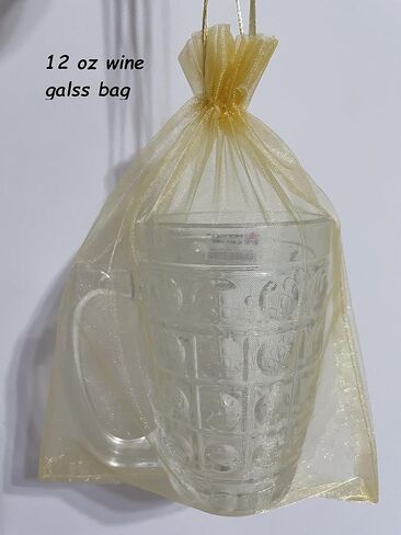 100pcs Gold Organza Bags 6X9 Inch Mesh Drawstring Pouch Gift Bags for Wedding Party Favor Jewelry Bags in Kuwait