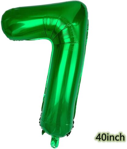 بالون رقم 2 باللون الأخضر الداكن مقاس 40 بوصة، بالون رقم فيلم ألومنيوم كبير الحجم، بالونات زينة لعيد ميلاد الغابة الثانية، لوازم تزيين حفلات أعياد ميلاد الأطفال (أخضر داكن 2) in Saudi Arabia