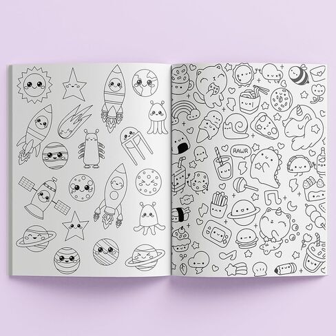 Hinkler Kaleidscope: مجموعة Coloring Kawaii Ultimate Kit - مجموعة حقيبة حمل لطيفة للأطفال تتضمن أقلام تحديد معطرة، وأدوات مكتبية وملصقات، ولون في العلبة، للأعمار من 6 سنوات فما فوق in Kuwait