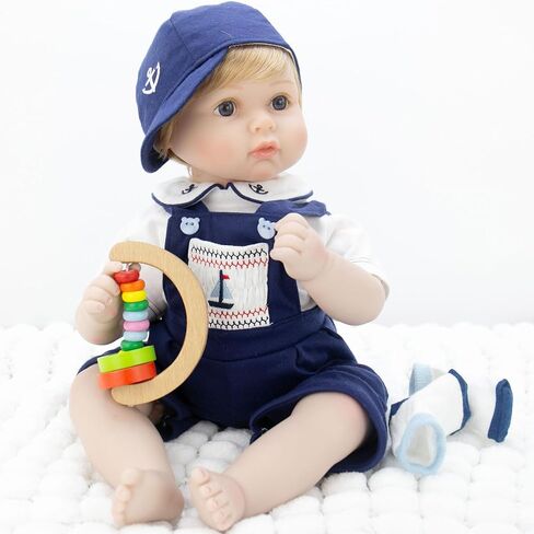 Lifelike Reborn Baby Dolls - 18 Inch Cute Realistic Silicone Baby Girl Doll,Real Life Baby Dolls Newborn for 3+ Years Old Kids Gifts in Kuwait