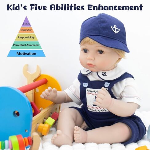 Lifelike Reborn Baby Dolls - 18 Inch Cute Realistic Silicone Baby Girl Doll,Real Life Baby Dolls Newborn for 3+ Years Old Kids Gifts in Kuwait