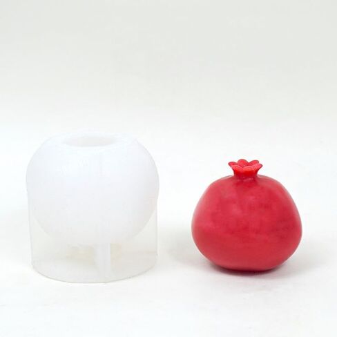 3D Garnet Silicone Mold, Pomegranate Candle Mold for Soap Soy Wax DIY Handcraft, Fruits Resin Mold Gift Wedding Party Home Dinner Festive Days Car Decoration (A) in Saudi Arabia