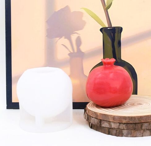 3D Garnet Silicone Mold, Pomegranate Candle Mold for Soap Soy Wax DIY Handcraft, Fruits Resin Mold Gift Wedding Party Home Dinner Festive Days Car Decoration (A) in Saudi Arabia