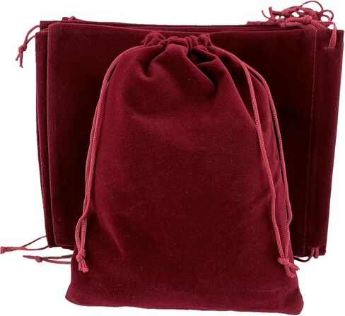 Palmhomee Pack of 6 12x16 Inch Velvet Drawstring Bags Gift Bag Velvet Pouch For Jewelry Wedding and Party Favor (Black) in Kuwait
