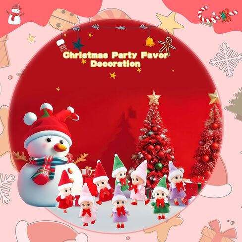 8 قطع صغيرة لعيد الميلاد الجان الطفل الجان السائبة عيد الميلاد قزم دمية للبنين والبنات عيد الميلاد تخزين هدايا عيد الميلاد السنة الجديدة (مجموعة الألوان 3) in Kuwait