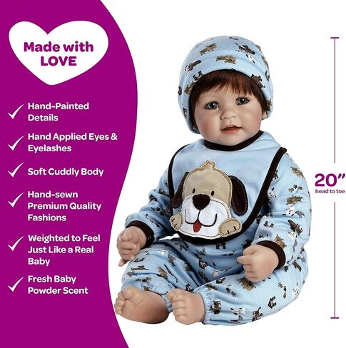 Adora Realistic Baby Doll Woof! Toddler - 20 inch, Soft CuddleMe Vinyl, Red Hair, Blue Eyes in Saudi Arabia