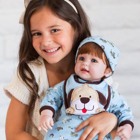 Adora Realistic Baby Doll Woof! Toddler - 20 inch, Soft CuddleMe Vinyl, Red Hair, Blue Eyes in Saudi Arabia