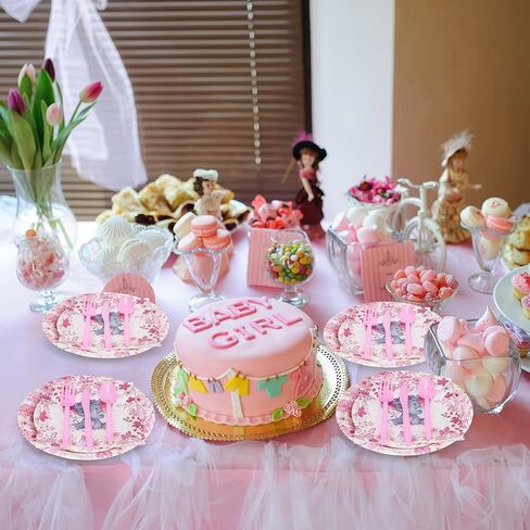 Bokon 300 Pcs Elephant Baby Shower Plates Serve 50 Tableware Set Include Plates Napkins Forks Spoons Knives Elephant Baby Shower Party Decorations for Boy Girl Birthday Gender Reveal Supplies(Boy) in Saudi Arabia