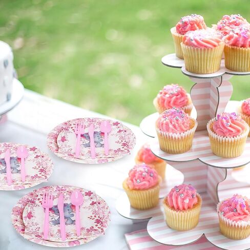 Bokon 300 Pcs Elephant Baby Shower Plates Serve 50 Tableware Set Include Plates Napkins Forks Spoons Knives Elephant Baby Shower Party Decorations for Boy Girl Birthday Gender Reveal Supplies(Boy) in Saudi Arabia