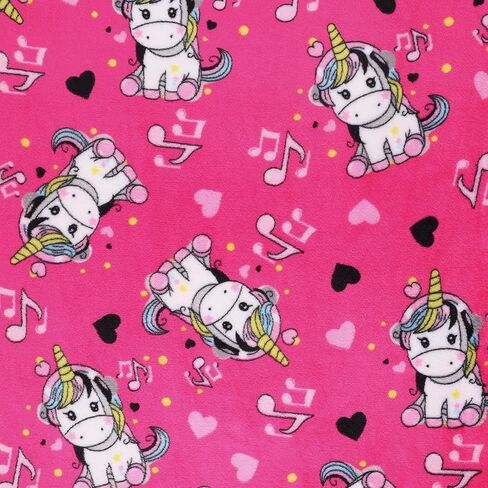 موسيقى Mook Fabrics من الصوف الفلانيل يونيكورن، قطع فوشيا من The Yard in Kuwait