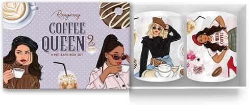 صندوق شريط PET من Rongrong Coffee Queen للمخططين والتقويمات والمجلات - ارفع وظائف مخططك - ملحقات سجل القصاصات in Kuwait