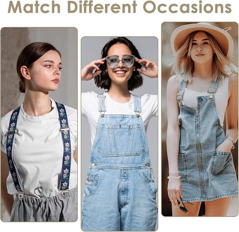 Jeffdad 2Pairs Metal Overall Buckles Suspender Buckle wif Adjustable Overall Bib Clips for Overall Bib Trousers Jeans Jacket in Saudi Arabia