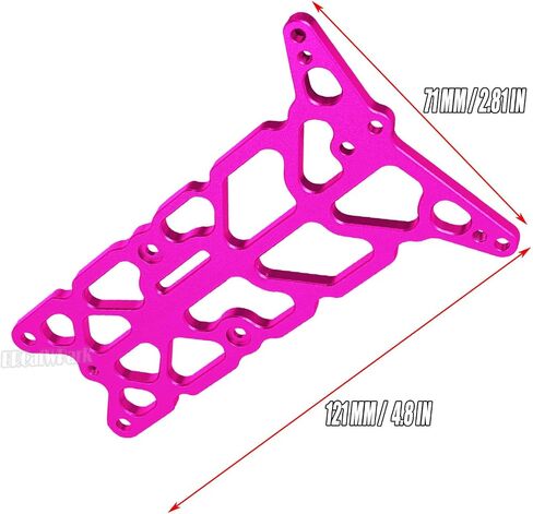 جزء ترقية الهيكل العلوي من سبائك الألومنيوم لـ 1/10 Rustler 2WD VXL Bandit 2WD VXL، طقم هيكل التحويل RC يقفز، استبدال الجزء #3729، وردي in Saudi Arabia
