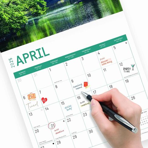 2025 Covered Bridges Monthly Wall Calendar by Bright Day, 12 x 12 Inch Beautiful Landscape Photography Gift in Saudi Arabia