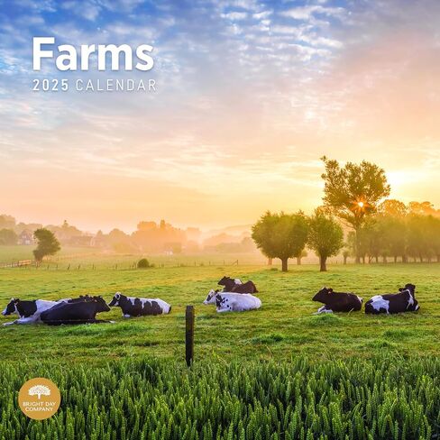 2025 Farms Monthly Wall Calendar by Bright Day, 12 x 12 Inch Beautiful Landscape Photography Gift in Saudi Arabia