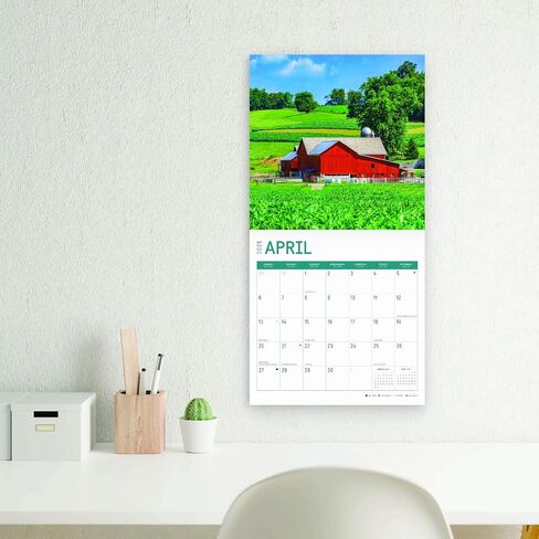 2025 Farms Monthly Wall Calendar by Bright Day, 12 x 12 Inch Beautiful Landscape Photography Gift in Saudi Arabia