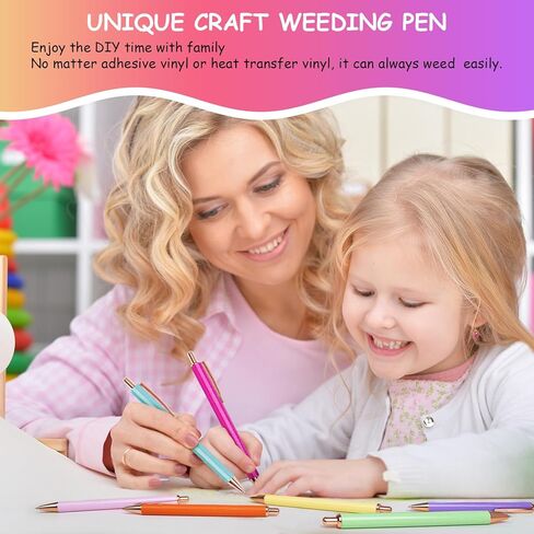 TECKWRAP 7 قطع من قلم إطلاق الهواء، قلم لامع قابل للسحب لمشروع الحرف اليدوية من الفينيل (أصفر، فوشيا، أرجواني، أزرق، برتقالي، وردي، أخضر) in Kuwait