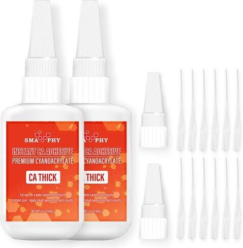Professional Cyanoacrylate Glue(2 oz), Medium Viscosity CA Glue for Woodworking with Extra Caps and Microtips, Instant Super Glue for Wood, Metal, Rubber, Leather, Ceramic and Fiberglass in Saudi Arabia