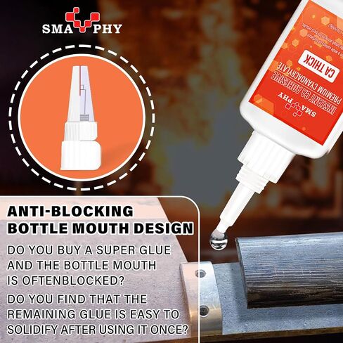 Professional Cyanoacrylate Glue(2 oz), Medium Viscosity CA Glue for Woodworking with Extra Caps and Microtips, Instant Super Glue for Wood, Metal, Rubber, Leather, Ceramic and Fiberglass in Saudi Arabia