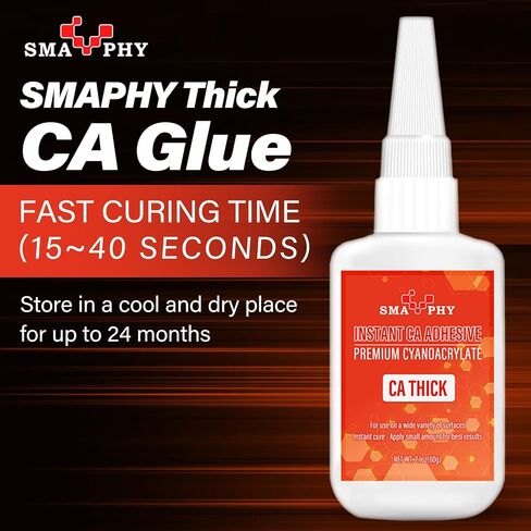 Professional Cyanoacrylate Glue(2 oz), Medium Viscosity CA Glue for Woodworking with Extra Caps and Microtips, Instant Super Glue for Wood, Metal, Rubber, Leather, Ceramic and Fiberglass in Saudi Arabia