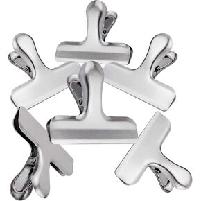 Croc Jaws Chip Clips, Stainless Steel, 3 Inches, Pack of 8, Multicolor