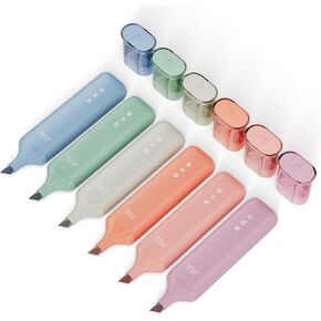 6 Pcs Glitter Highlighters,Nebula Color Glitter Highlighter Assorted Colors,No Bleed Dry Fast Easy to Hold Bible Highlighters,School and Office Supplies for Marking Drawing Journaling