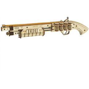 ROBOTIME LQ501 3D Puzzles for Adults, Wooden Puzzle for Adults, Model Kit (Terminator M870), Unique Gift