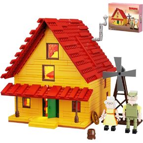 Cowardly Dog House Building Set, Courage Dog House Building Toy with Lights, Compatible with Lego, Girls and Boys Ages 6+ (613 PCS)