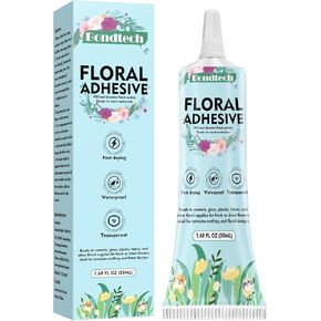 Floral Glue 50 ML, Floral Glue for Fresh Flowers, Corsages, Boutonnieres, Wristlets, Fabric, Other Wedding Craft Accessories and Supplies, Waterproof, Fast Drying