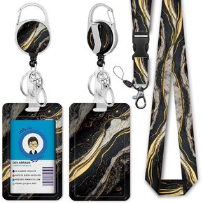 Ghost Lanyards for ID Badges, Badge Reel Retractable Badge Holder with Lanyard for Teacher, Women, Kids
