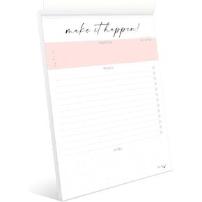 To Do List Notepad A5 Size (8.3"X5.8") Motivational and Inspirational Daily To Do List Planner, Productivity Planner, Stylish Design, Quality Paper, Hardcover, Undated, Checkboxes, 3 Priorities, Notes