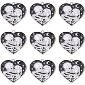 DanLingJewelry 30Pcs 6 Styles Alloy Cute Dog Charms Printing Happy Dog Charms Enamel Animal Pet Dog Charms for DIY Keychain Necklace Making
