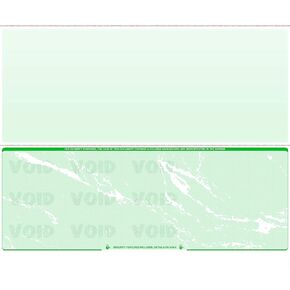 CheckOMatic Computer Check Paper - 100 Pack - Check on Bottom Blank Stock Checks - Security Features & Laser Printer Compatible - Green/Marble
