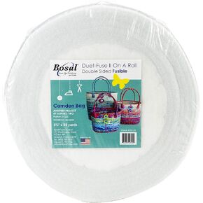 Bosal Foam & Fiber Duet Fuse II Double Sided Batting Camden Bag Precut Fusible, White