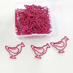 100 Pcs Chick Paper Clips Animal Shaped Paper Clips, Lovely Chicken Shaped Funny Paper Clips Bookmarks Planner Clips, Office Gifts School Gifts for Women, Men, Coworkers, Teachers