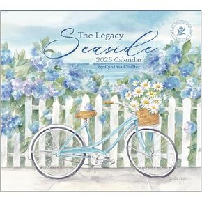 Legacy Seaside 13 x 12 Paper 2025 Hanging Wall Calendar