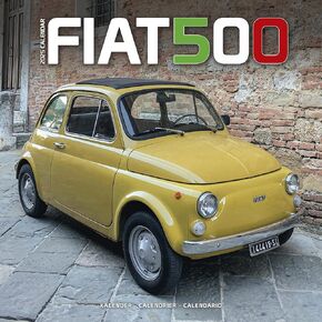 2025 Wall Calendar for Fiat 500, 12X12, Avonside Publishing