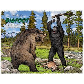 تقويم Bigfoot لعام 2025 - تقويم حائط لمدة 13 شهرًا مقاس 11 بوصة × 19 بوصة مفتوح - هدية ممتعة لمحبي الساسكواتش والكريبتيدات والمجهول (لقاءات خطيرة) in Kuwait